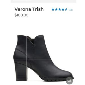 Clark's 'Verona Trish' - Zip Up Ankle Boots N/WOT